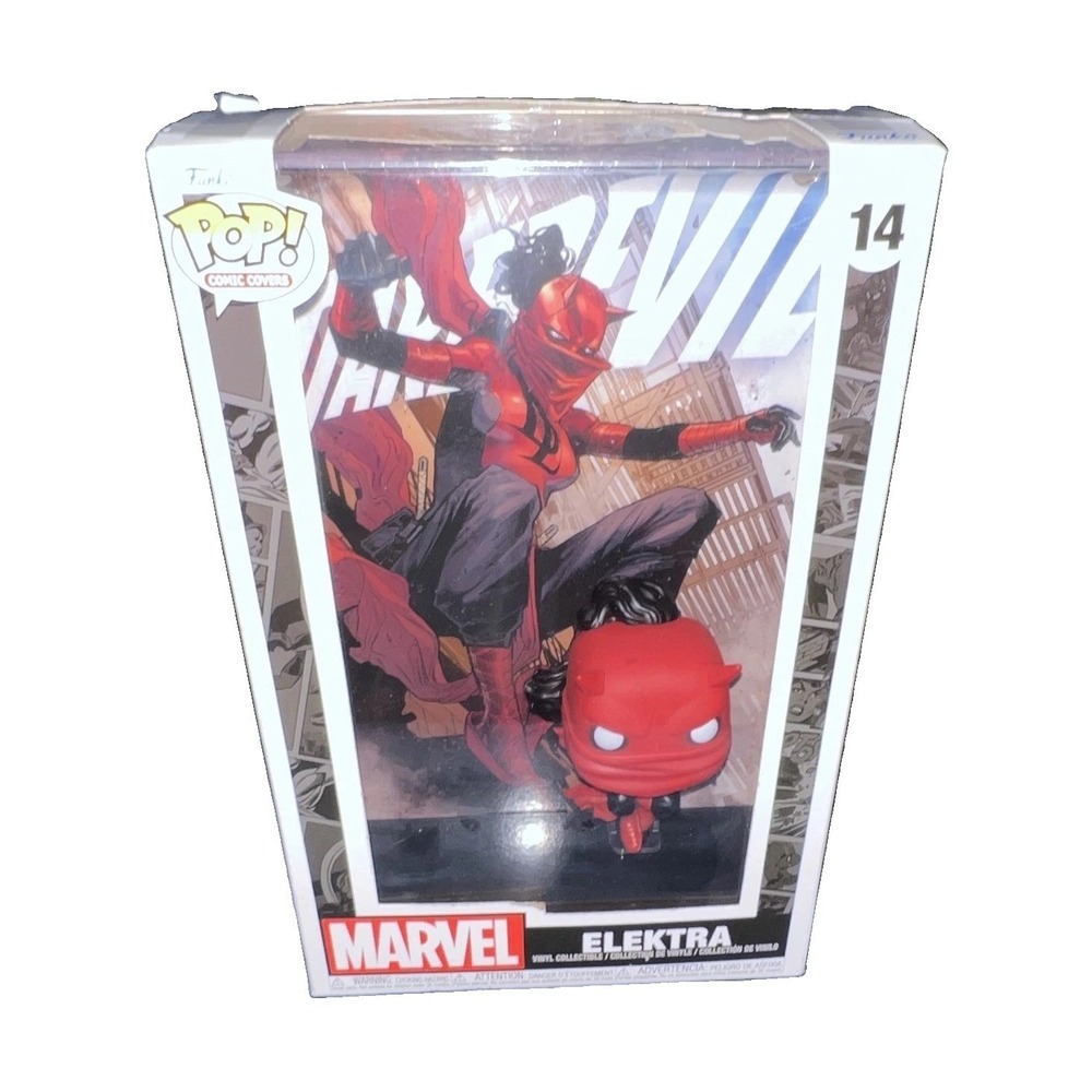 Funko Pop Comic Covers Marvel Elektra #14 Daredevil Red Good Box Wear Scuffs